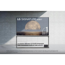 LG OLED77T4 TV OLED transparent 77 pouces, premier téléviseur LG OLED avec transmission audio vidéo sans fil