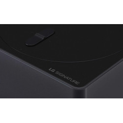 LG OLED77T4 TV OLED 77 pouces, détail boîtier Zero Connect Box logo LG Signature