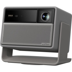 XGIMI HORIZON 20 vidéoprojecteur, vue trois quarts logo IMAX Enhanced et finition gris taupe