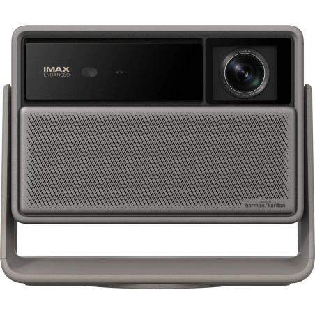 XGIMI HORIZON 20 vidéoprojecteur longue focale, vue de face grille Harman Kardon et optique 4K Ultra HD