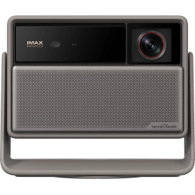 XGIMI HORIZON 20 MAX vidéoprojecteur longue focale, vue de face optique 4K et grille Harman Kardon IMAX Enhanced