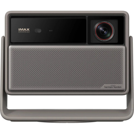 XGIMI HORIZON 20 MAX vidéoprojecteur longue focale, vue de face optique 4K et grille Harman Kardon IMAX Enhanced