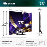 HISENSE 75U7S PRO TV MiniLED 75 pouces, dimensions 1668x963mm profondeur 52mm pied central VESA 400x400