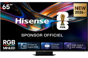 HISENSE 65UR9S TV MiniLED 65 pouces RGB, dalle mate avec Hi-View AI Engine et son 4.1.2 Multi-Channel Surround