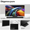 HISENSE 65UR9S TV MiniLED, design épuré avec pied métal réglable en hauteur pour barre de son