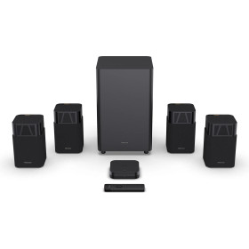 HISENSE HT SATURN home cinéma sans fil 4.1.2, ensemble complet avec caisson, 4 enceintes, hub et télécommande