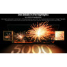 HISENSE 75UR9S TV MiniLED 75 pouces, pic de luminosité 5000 nits sur scène de feu d'artifice