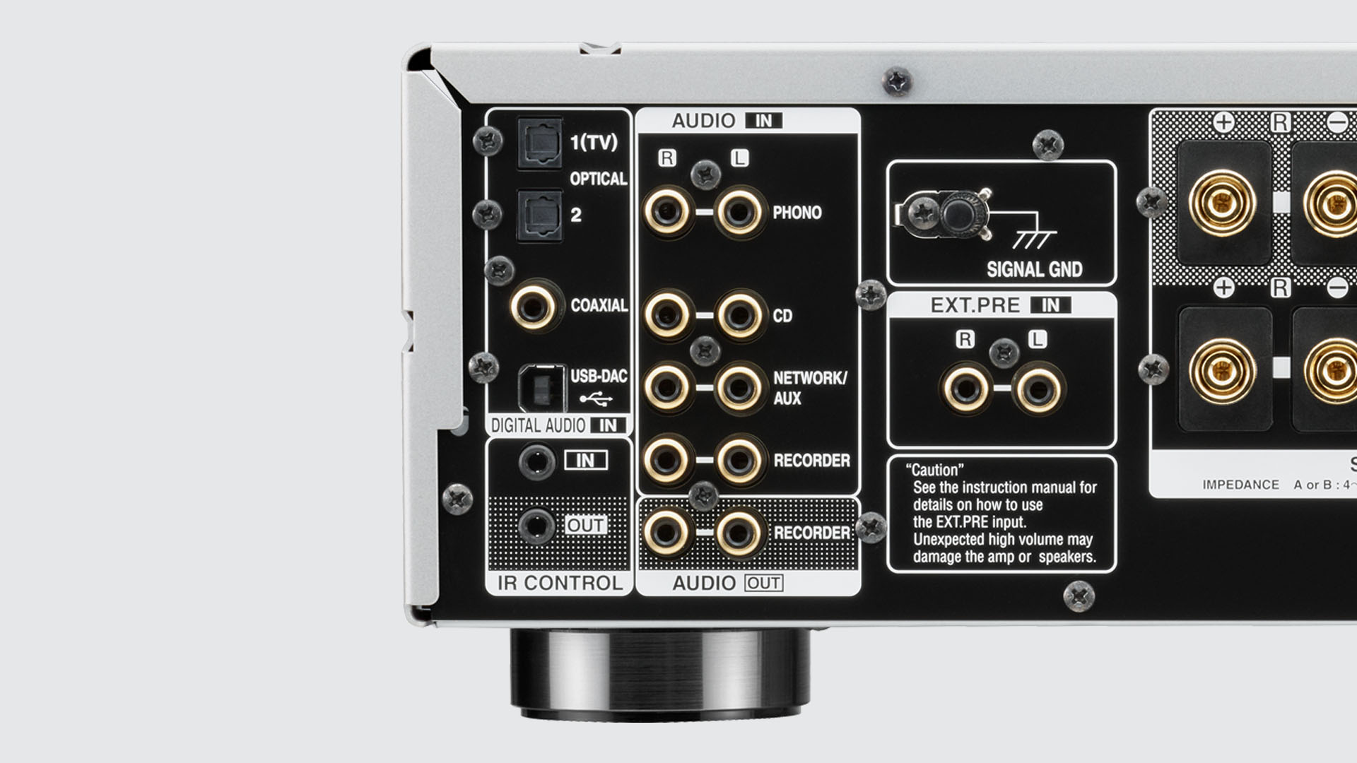 DENON PMA-1700NE Entrées numériques optiques et coaxiales